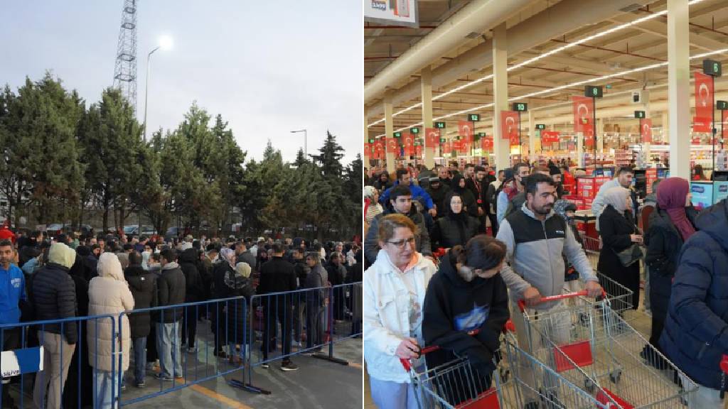 İstanbul'da alışveriş çılgınlığı! Bin TL'lik hediye çeki için çadır kurdular...