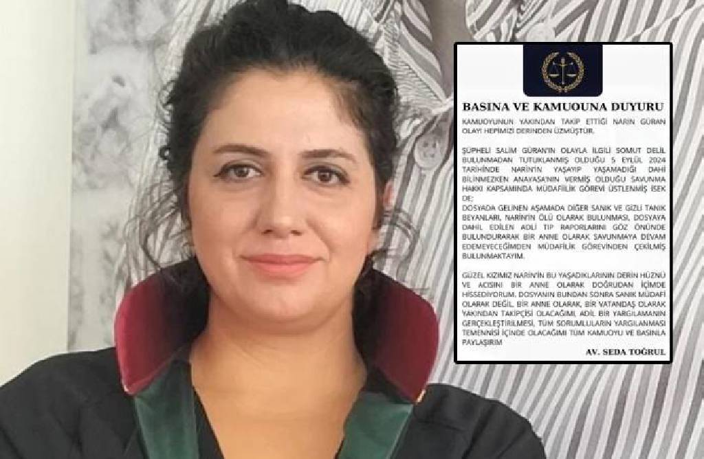 Narin'in tutuklu amcası Salim Güran'ın avukatı davadan çekildi