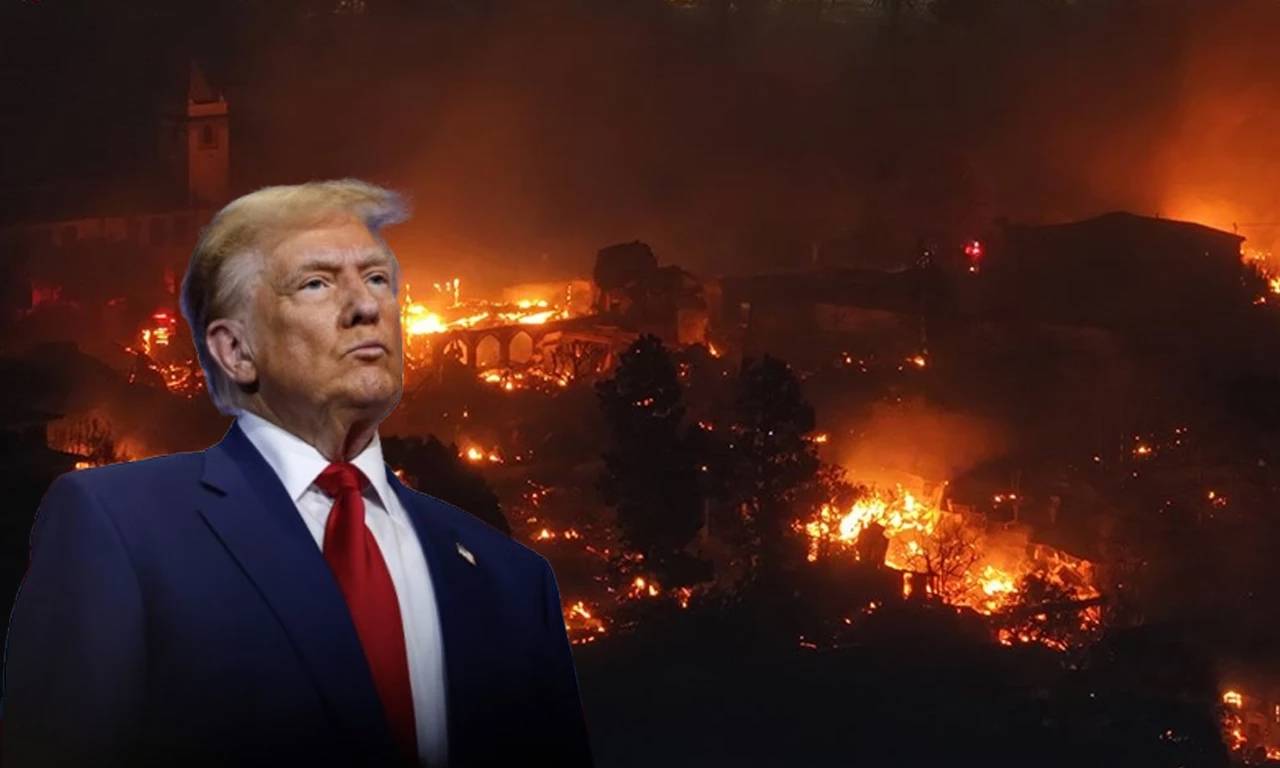 Trump'ın ziyareti öncesi Los Angeles'ta yeni bir yangın çıktı!