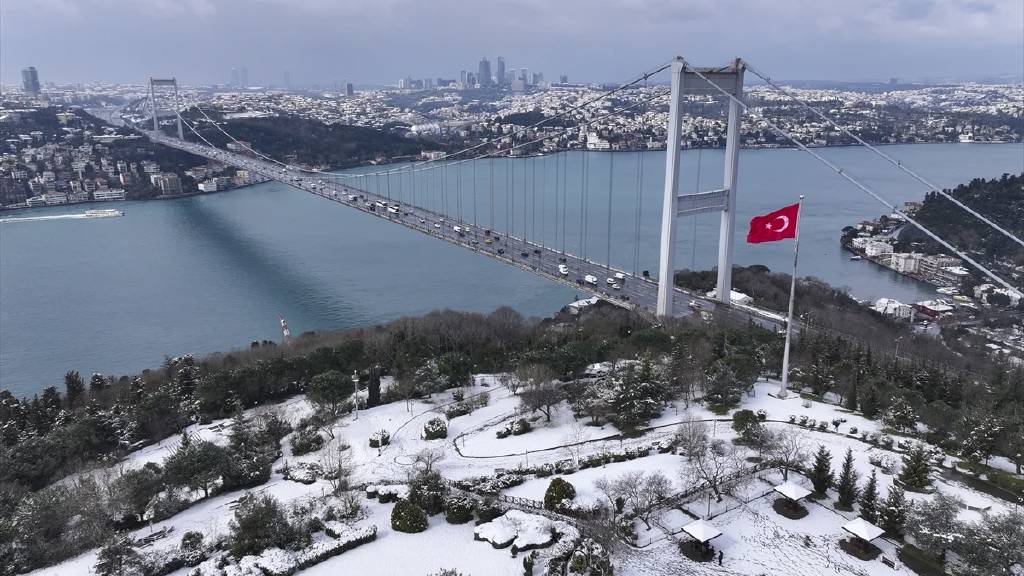 İstanbul trafiğine kar etkisi! Yollar boş kaldı...