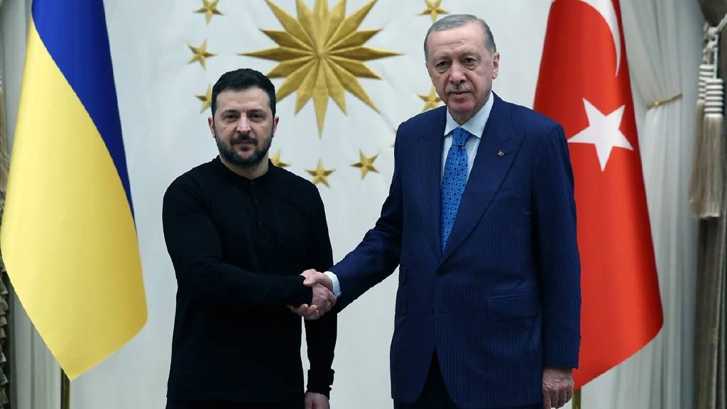 Ukrayna lideri Volodimir Zelenskiy, Cumhurbaşkanı Erdoğan ile bir araya geldi