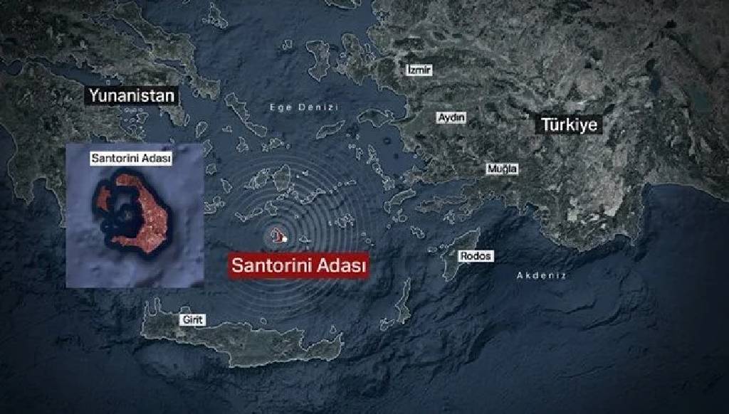 Dalgalar 500 metre içeri girebilir! Santorini'deki 7,5'lik depremi Türkiye kaç şiddetinde hissedecek?