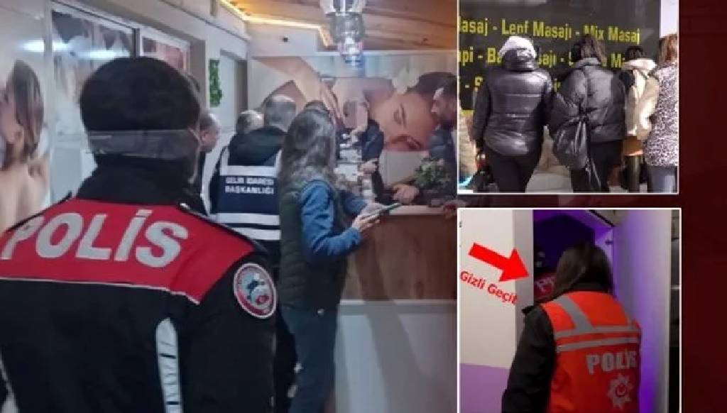 Gizli geçitli VIP odalar! Masaj salonlarına fuhuş baskını: 34 kadın kurtarıldı