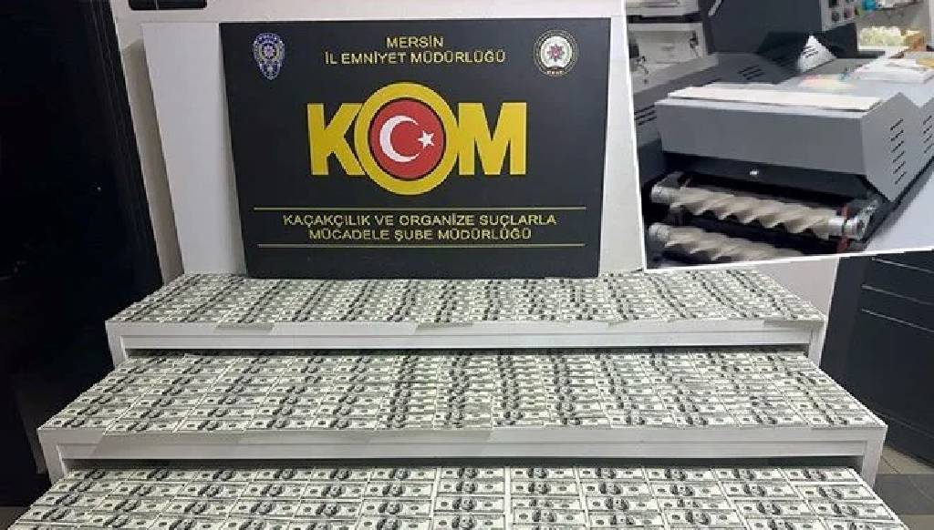 Matbaa kurup dolar basan şebeke çökertildi! 7 milyon 99 bin sahte dolar ele geçirildi...