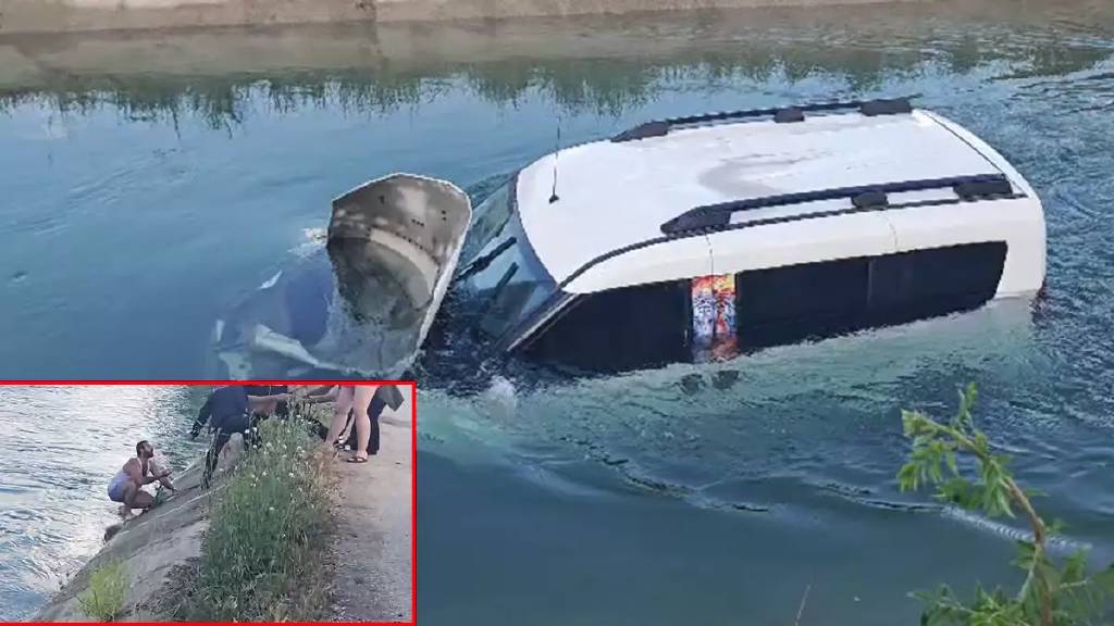 Adana'da bir garip olay! Sulama kanalına uçtu, yardımları reddetti