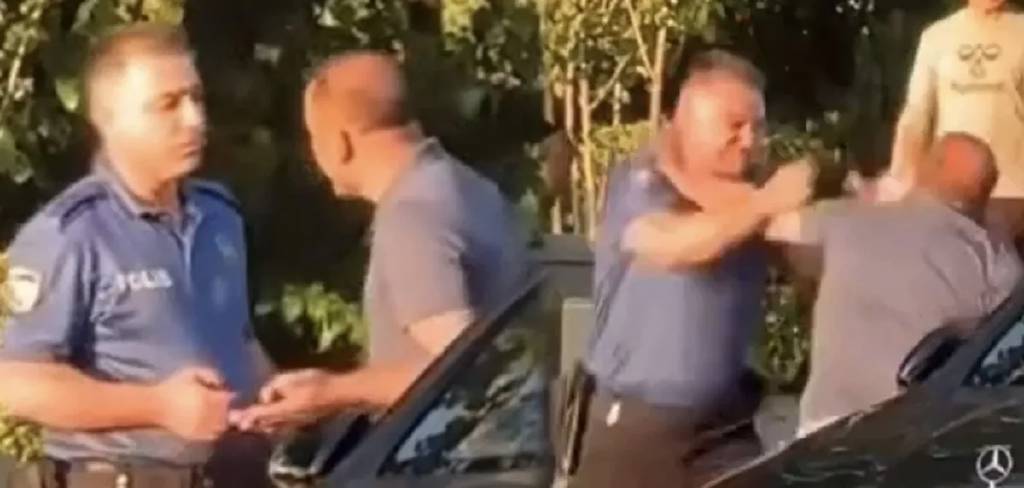 Denizli'de polis ile vatandaş yumruk yumruğa kavga etti
