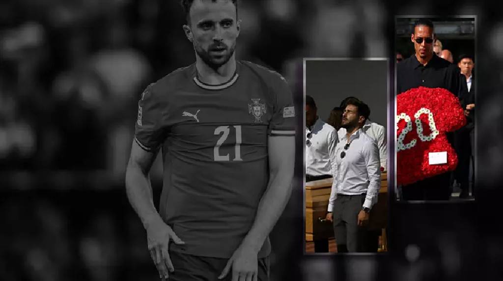 Liverpool'un yıldızı Diogo Jota, son yolculuğuna uğurlandı! 