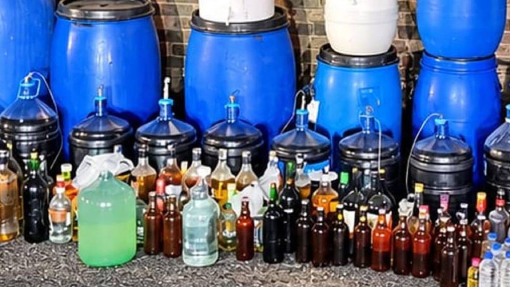 Tekirdağ'da evde sahte içki operasyonu: 1 ton 120 litre ele geçirildi