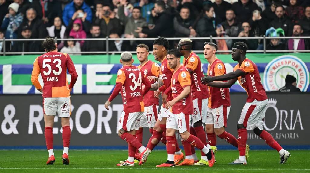 Rize'de net galibiyet: Galatasaray'dan 3 gol 3 direk