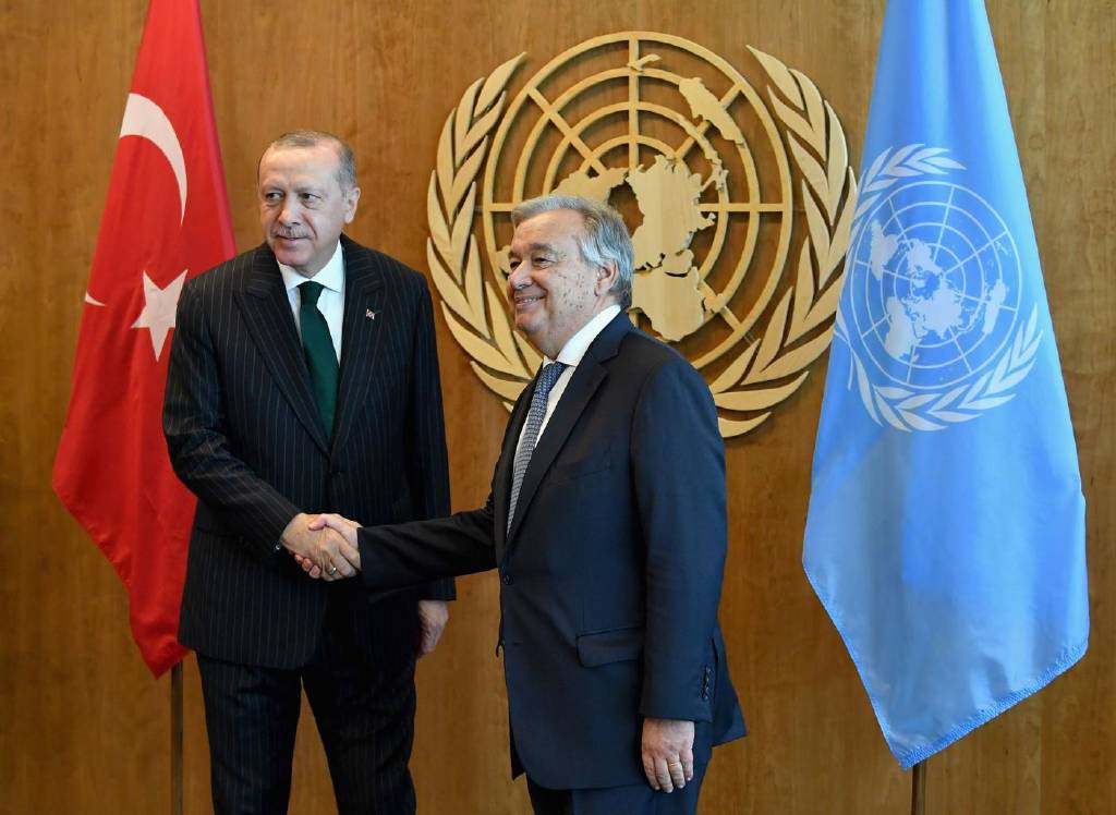 Cumhurbaşkanı Erdoğan, BM genel sekreteri Guterres'i kabul etti