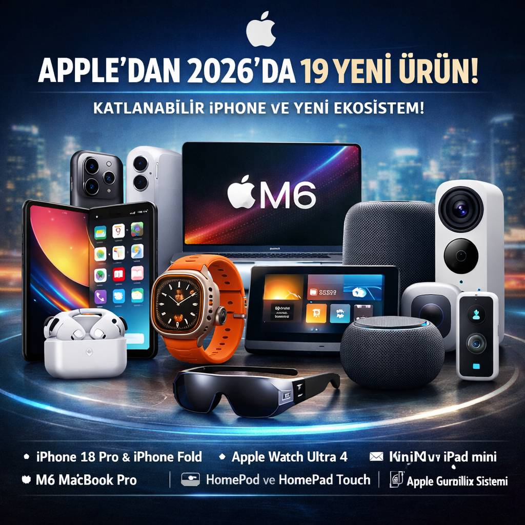 Apple'dan 2026 için 19 yeni ürün