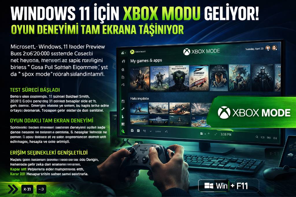 Windows 11'e Xbox modu geliyor