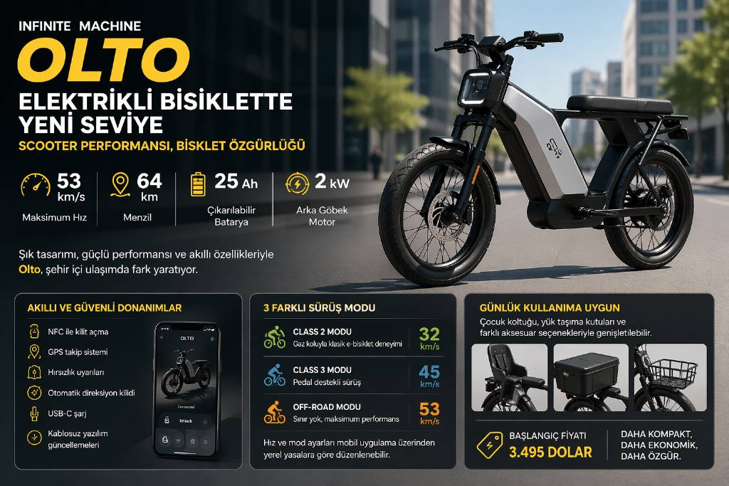 Olto isimli modern bisiklet modeli tanıtıldı