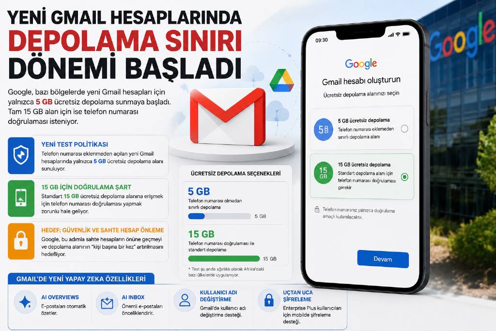 Gmail kullanıcılarına yeni sınır