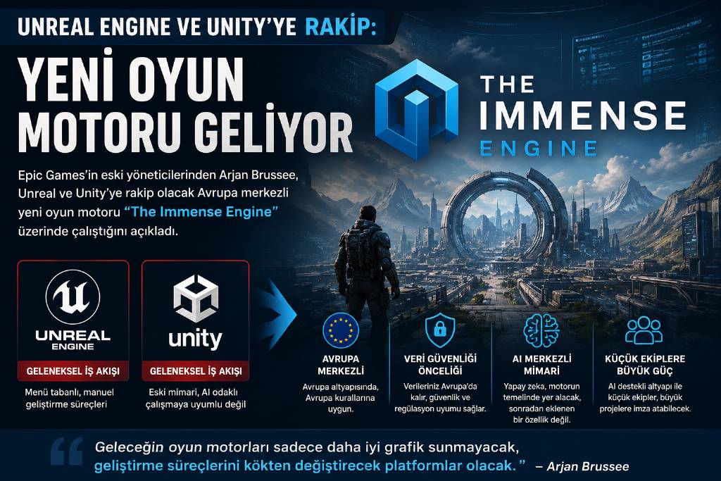 Unreal Engine ve Unity'e rakip motor geliyor