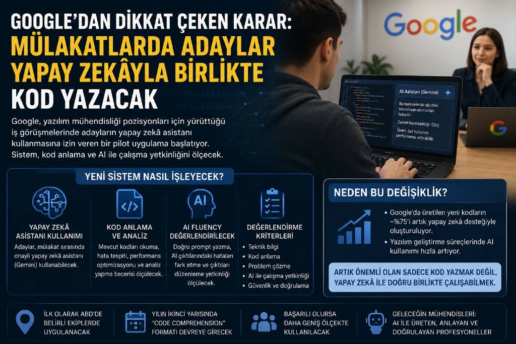 Google'dan yazılım mülakatlarında yeni dönem