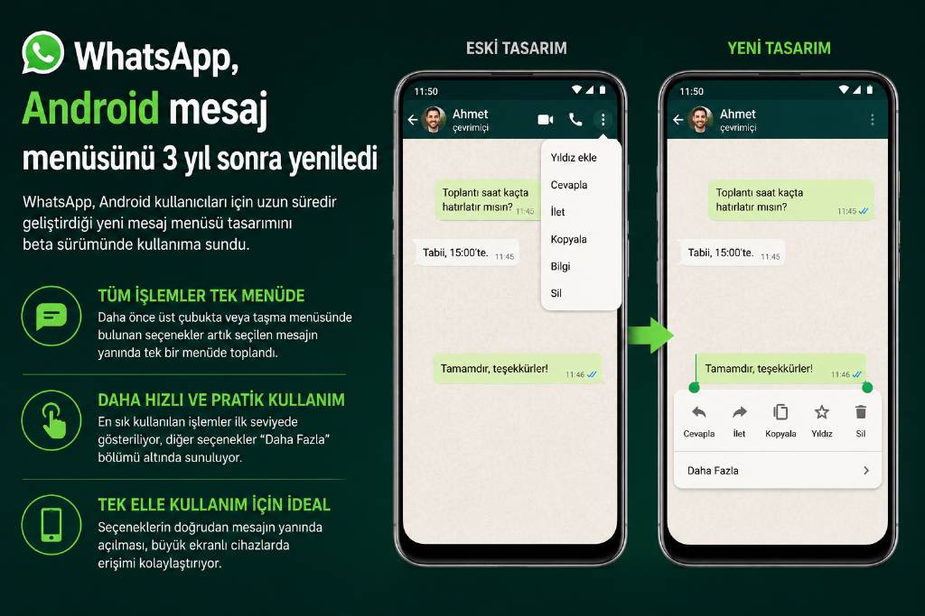 Whatsapp, Android kullanıcılar için yenilendi