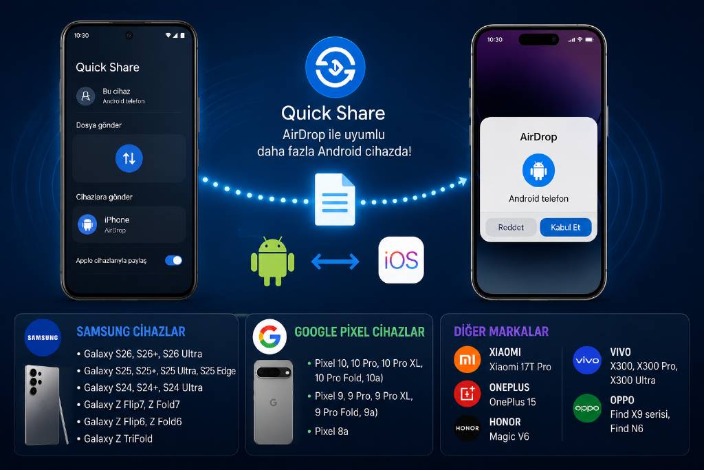 Android için Airdrop doğrudan çalışabiliyor