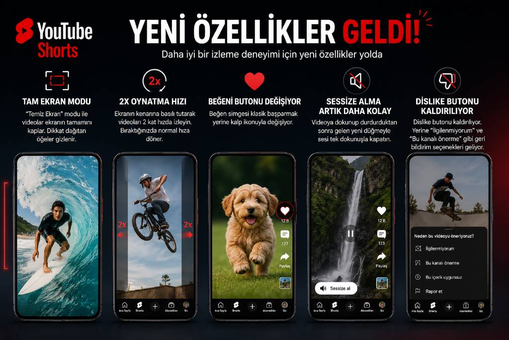 YouTube Shorts'a yeni özellikler geldi