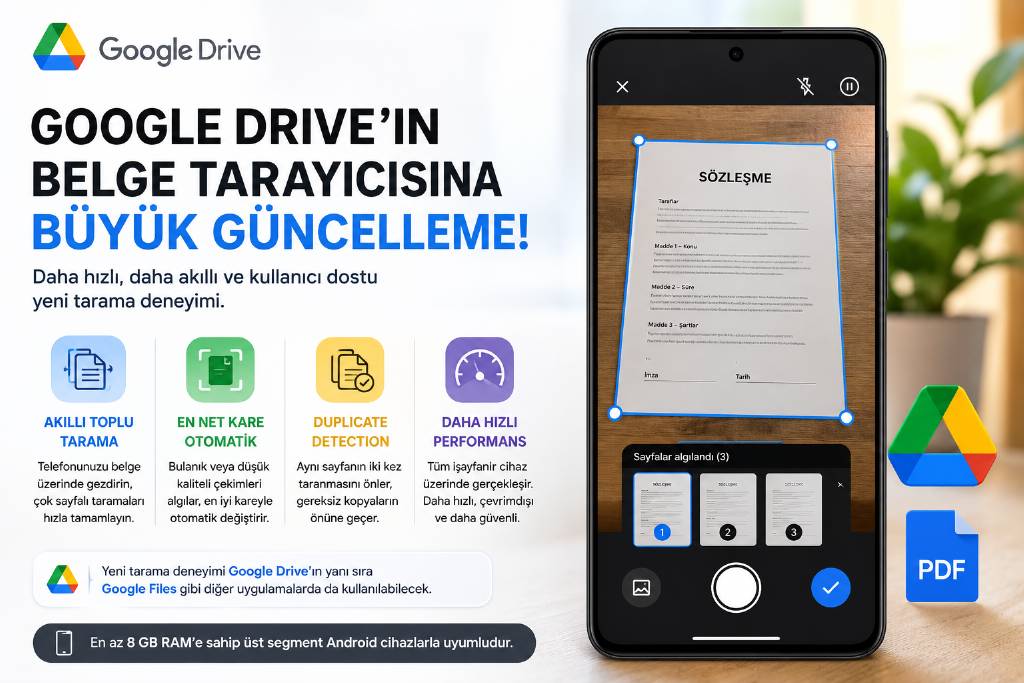 Google drive belge tarayıcısı yenileniyor