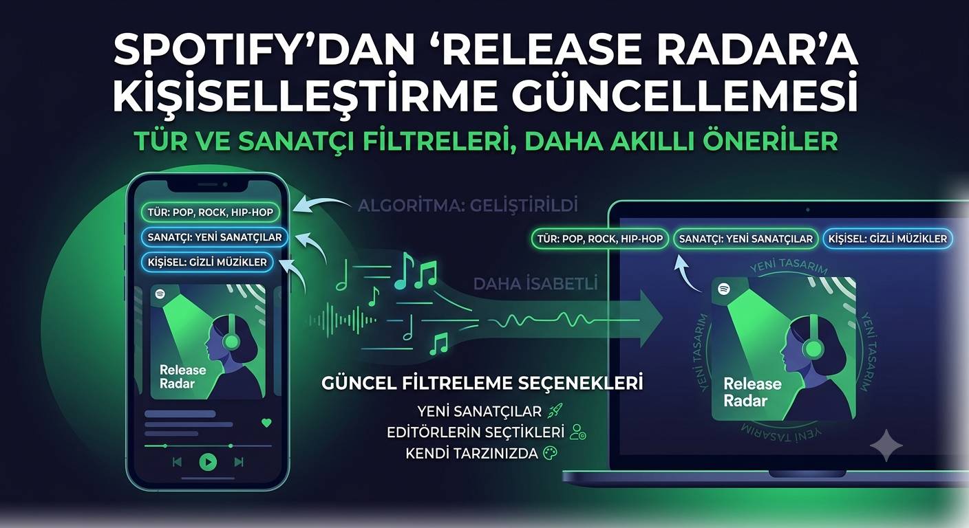 Spotify'dan release radar'a kişiselleştirme güncellemesi