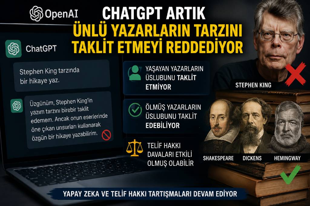 Chat GPT, yazarları taklit etmeyi reddediyor