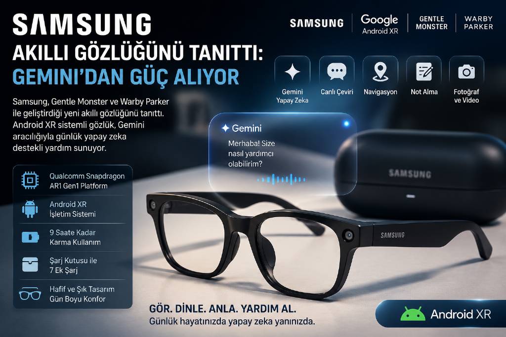 Samsung akıllı gözlüğünü tanıttı