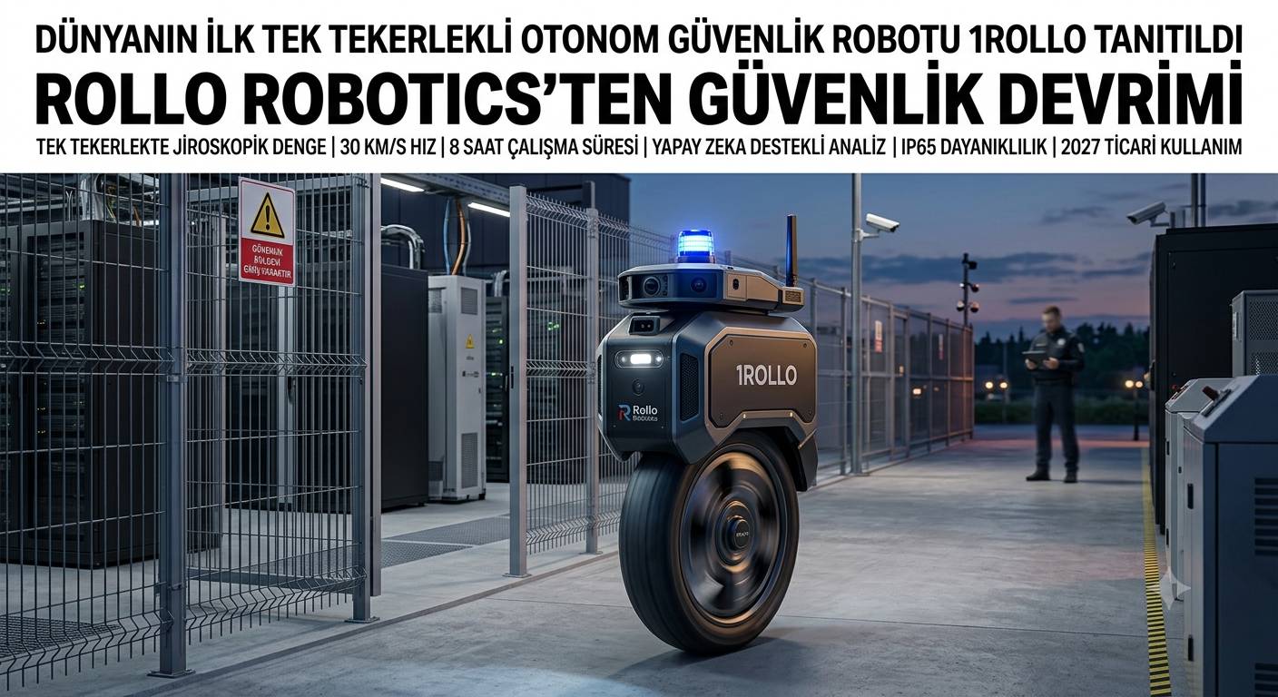 Tek tekerlekli güvenlik robotu tanıtıldı