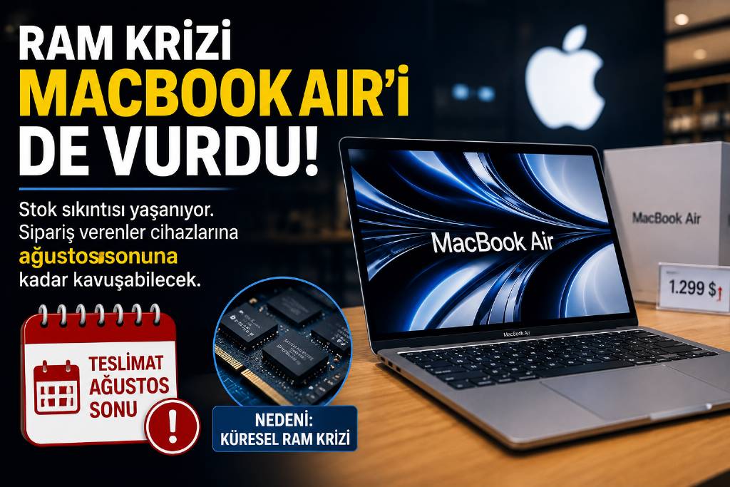 Ram sorunları Macbook Air'i de etkiledi