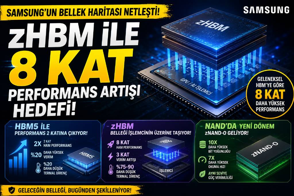 Samsung'un bellekte dev sıçrama: "zHBM ile 8 kat performans"