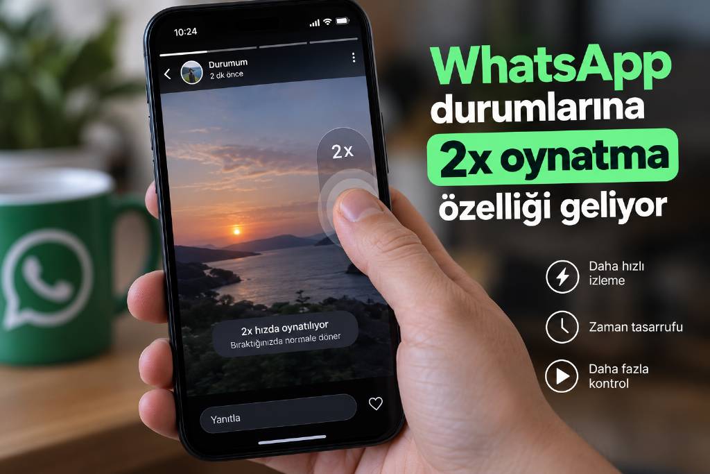 Whatsapp durumlarına 2x hız özelliği geliyor