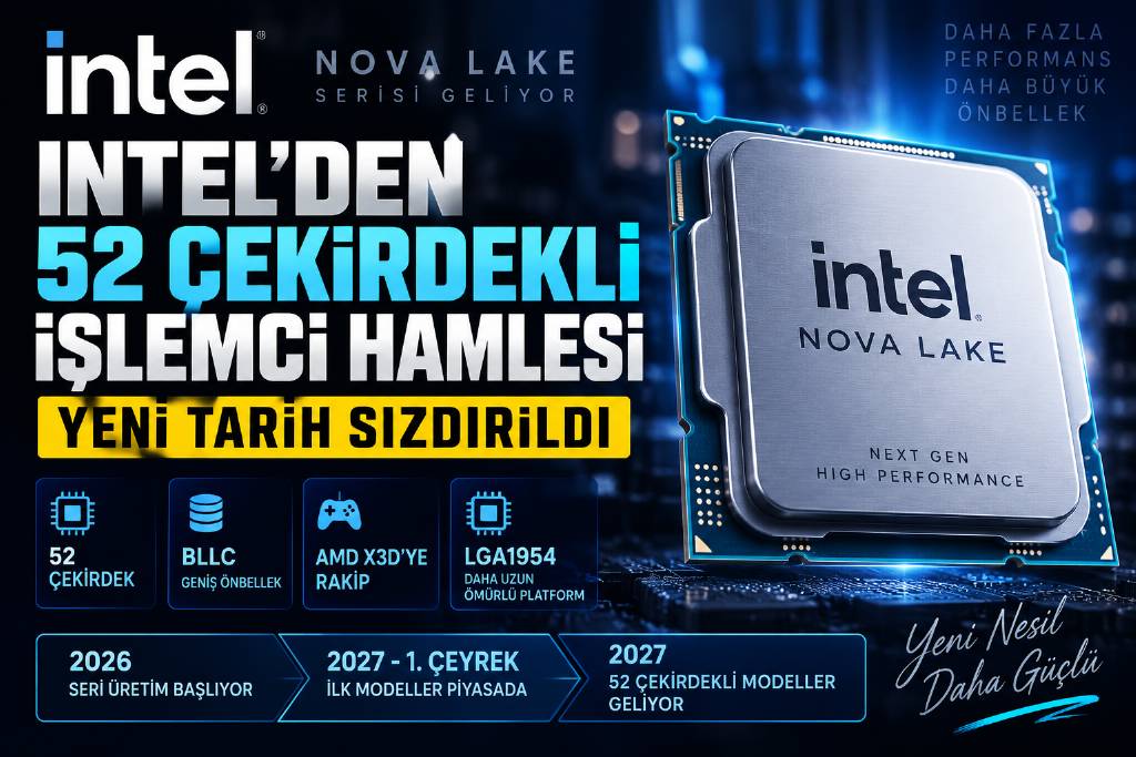 İntel 52 çekirdekli işlemci üretimine başlıyor
