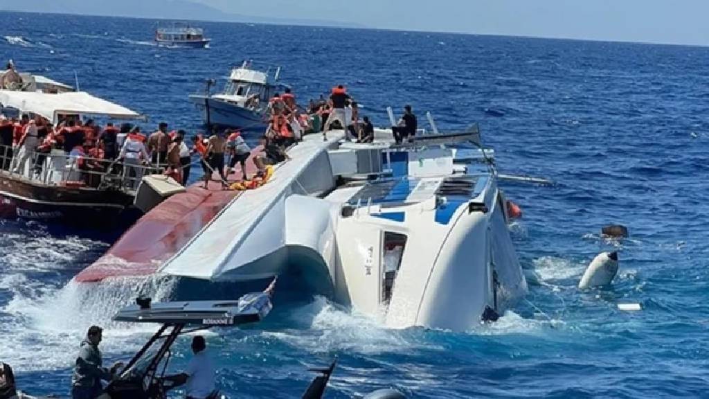 Girne'de batan yolcu gemisinin enkazına ulaşıldı